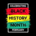 3D illustration Black history month celebrate Royalty Free Stock Photo