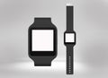 3D illustration of smart watch models