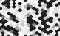 Black and white hexagon abstract background. Honeycomb pattern. Geometric abstract wallpaper Royalty Free Stock Photo