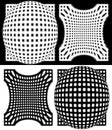 3d illustration. black and white spherize shape pattern wall background Royalty Free Stock Photo