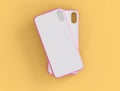 3D Illustration. Blank smartphone case mockup