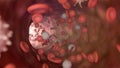 3D illustration of a bloodstream with red cell white cell and platelet Royalty Free Stock Photo