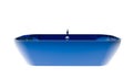 3D illustration of a blue bathtub isolated on a white background