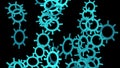 blue gears Shapes