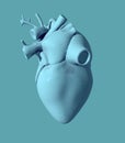 Artificial Blue Human Heart