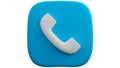 A 3D Illustration Of Blue Phone Royalty Free Stock Photo