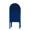 3d illustration of blue public mailbox isolated on black background