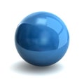 3d illustration blue sphere with shadow