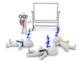 3D illustration of a boring presentation which puts people to sleep Royalty Free Stock Photo