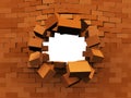 Wall demolition Royalty Free Stock Photo