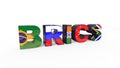 3D illustration of the BRICS association
