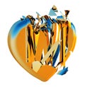 3D Broken Heart Background Royalty Free Stock Photo