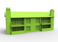 3d illustration of building.