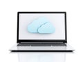 3d illustration. business laptop pc. Cloud computing concept Royalty Free Stock Photo