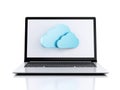 3d illustration. business laptop pc. Cloud computing concept Royalty Free Stock Photo