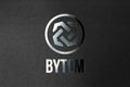 3D illustration Bytom coin cryptocurrency and modern banking concept