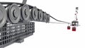 3D Illustration of Cableway Station Royalty Free Stock Photo