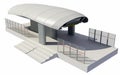 3D Illustration of Cableway Station Royalty Free Stock Photo
