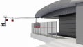 3D Illustration of Cableway Station Royalty Free Stock Photo