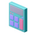 3d illustration. Calculator in cartoon style not white background.