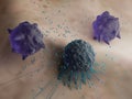 Cancer cell exosomes immunosuppress macrophages Royalty Free Stock Photo
