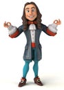 3D Illustration of a cartoon man in historical baroque costume