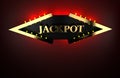 3d illustration of Casino gold text JACKPOT