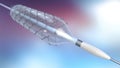 Catheter for stent implantation for supporting blood circulation into blood vessels Royalty Free Stock Photo