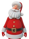 3d illustration Cheerful model of Santa Claus