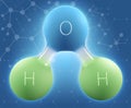 3d Illustration of Chemical formula H2O water Royalty Free Stock Photo