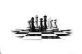 3d illustration of chess pieces on a white background Royalty Free Stock Photo