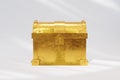3D Illustration , Chest golden icon . closed treasure box Royalty Free Stock Photo