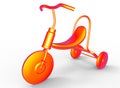 3d illustration of children tricycle.