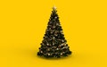 3d Illustration Christmas Tree with Clipping Path Royalty Free Stock Photo