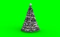 3d Illustration Christmas Tree with Clipping Path Royalty Free Stock Photo