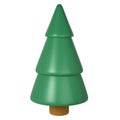 3d illustration of Christmas tree. Holiday element isolated Render Abstract Evergreen Tree Fir. Happy New Year