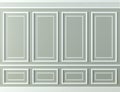 Classic wall of white wood panels. Design and technology Royalty Free Stock Photo