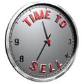 3D Illustration Clock Face with text Time To Sell