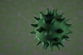 3d illustration, close up of microscope Herpes Virus