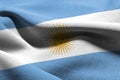 3D illustration closeup flag of Argentina Royalty Free Stock Photo