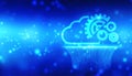 Cloud computing and Big data concept, Cloud computing technology internet concept background Royalty Free Stock Photo