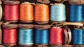 3D illustration Collection of Sewing Threads