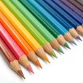 Colored pencils 3D illustration isolated on white background Royalty Free Stock Photo