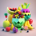 3d illustration for colorful abstract