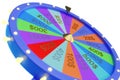 3d illustration colorful wheel of luck or fortune. Roulette fortune spinning wheels, casino wheel. Wheel fortune on Royalty Free Stock Photo