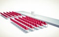 3d Illustration of Conference hall with chairs Royalty Free Stock Photo