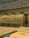 3D-illustration of the control room of an power plant