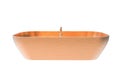 3D illustration of a copper bathtub isolated on a white background