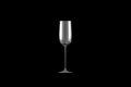 3D illustration of cordial liqueur glass isolated on black side view - drinking glass render