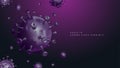 Deadly Corona Virus Illustration 3D vector